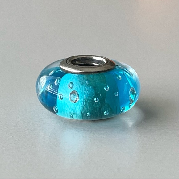Pandora Blue Effervescence Glass Murano Charm - Picture 2 of 6